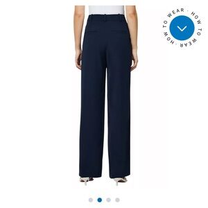 Navy Pleated Trousers French connection 6